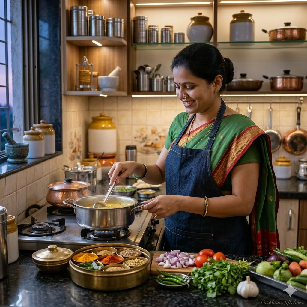 महाराष्ट्रीयन घरगुती जेवण थाळी